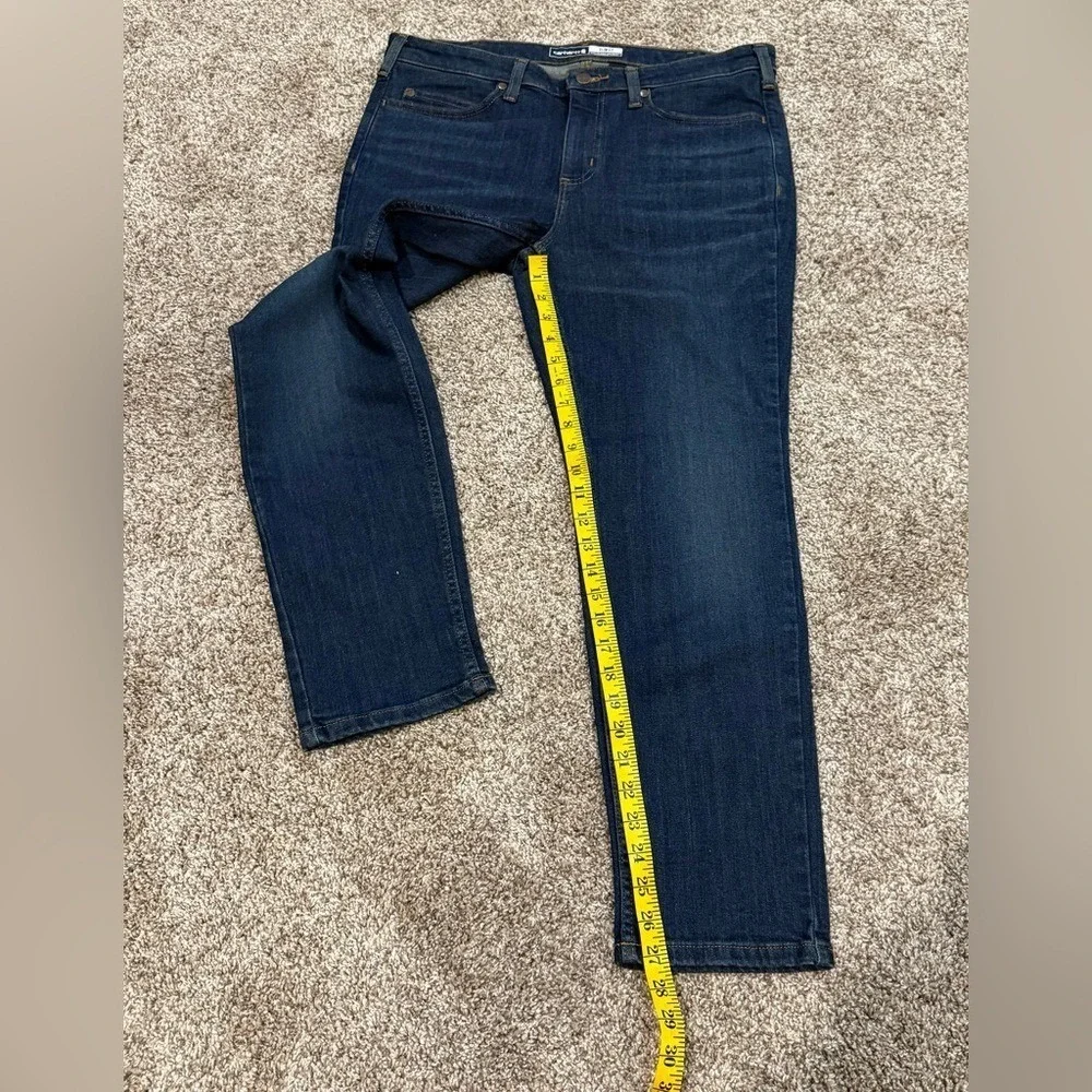 CARHARTT Women's Dark Blue Slim Fit Tapered Jeans 14S Rugged‎ Flex
